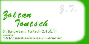 zoltan tontsch business card